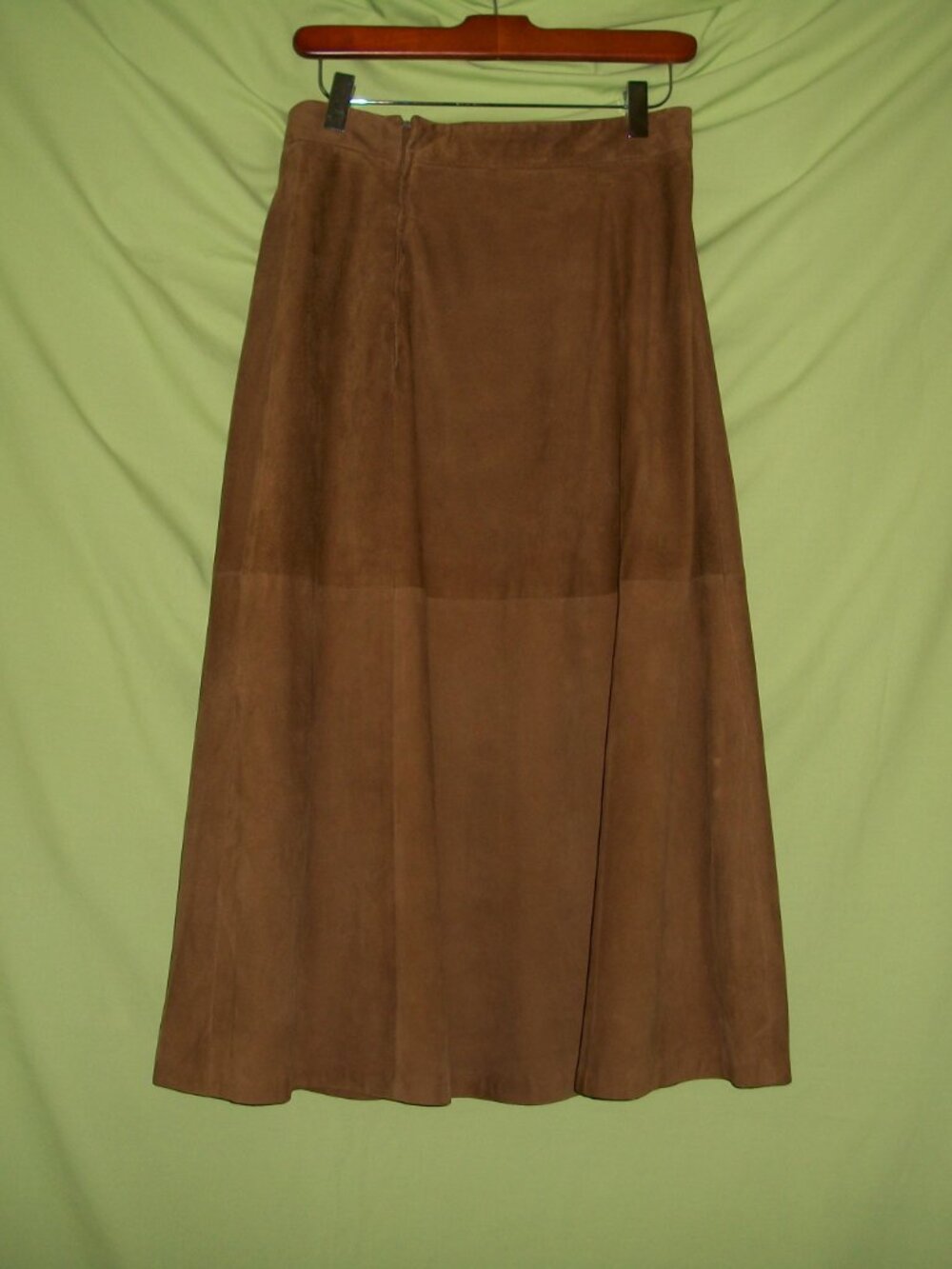 MaxMara Brown Suede A-Line Skirt - Picture 2 of 13